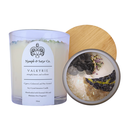 Valkyrie • 10oz Soy Crystal Candle (Clear Glass)
