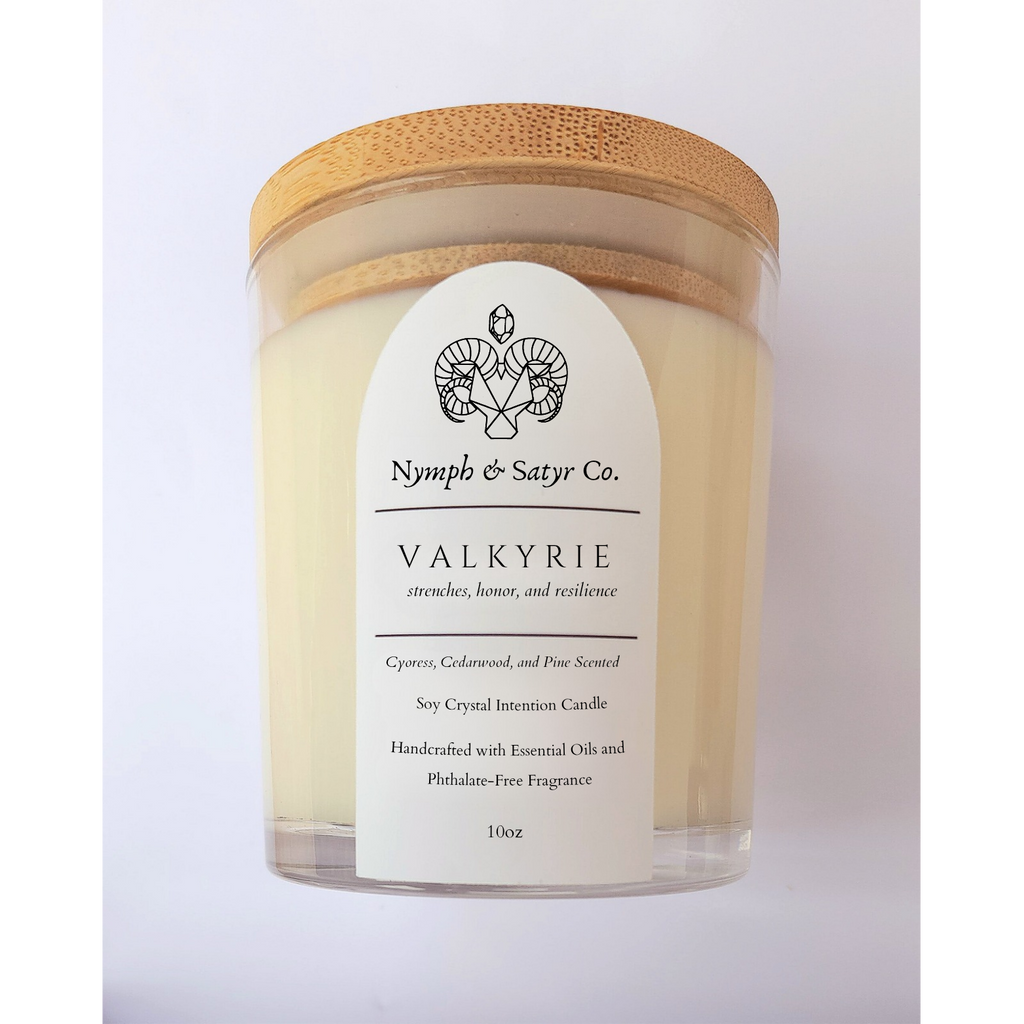 Valkyrie • 10oz Soy Crystal Candle (Clear Glass)