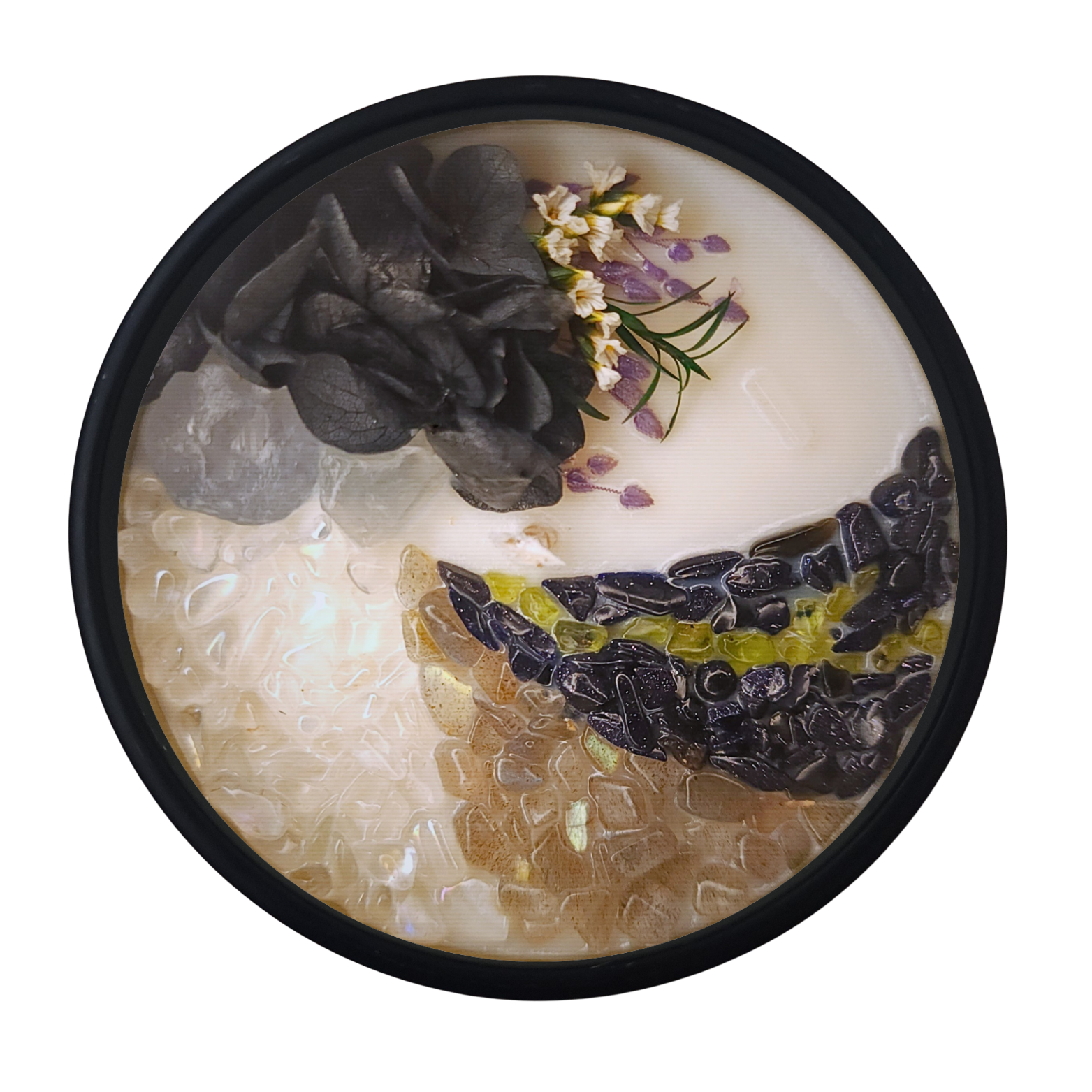 Valkyrie • 10oz Soy Crystal Candle (Black Glass)